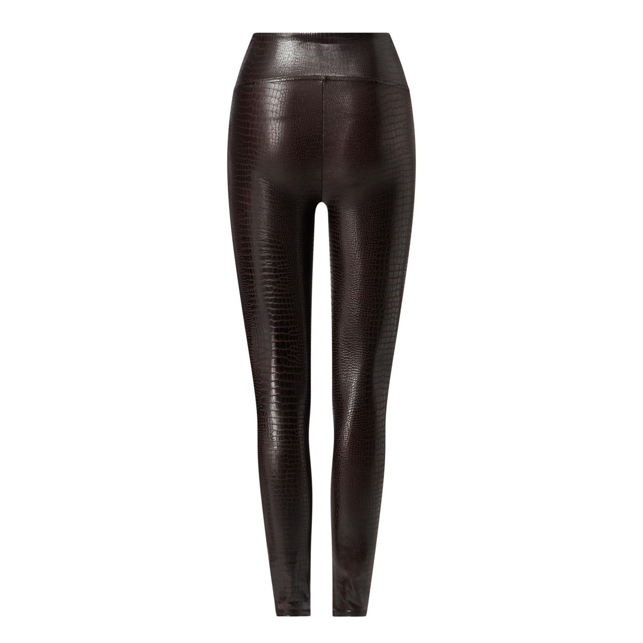 Faux Leather Croc Legging - Brown/Black – Karisma Boutique