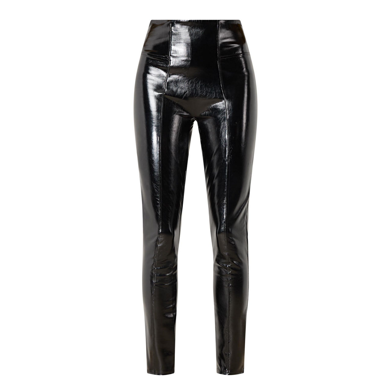 New Years Night: Black Shiny Faux Leather Pants
