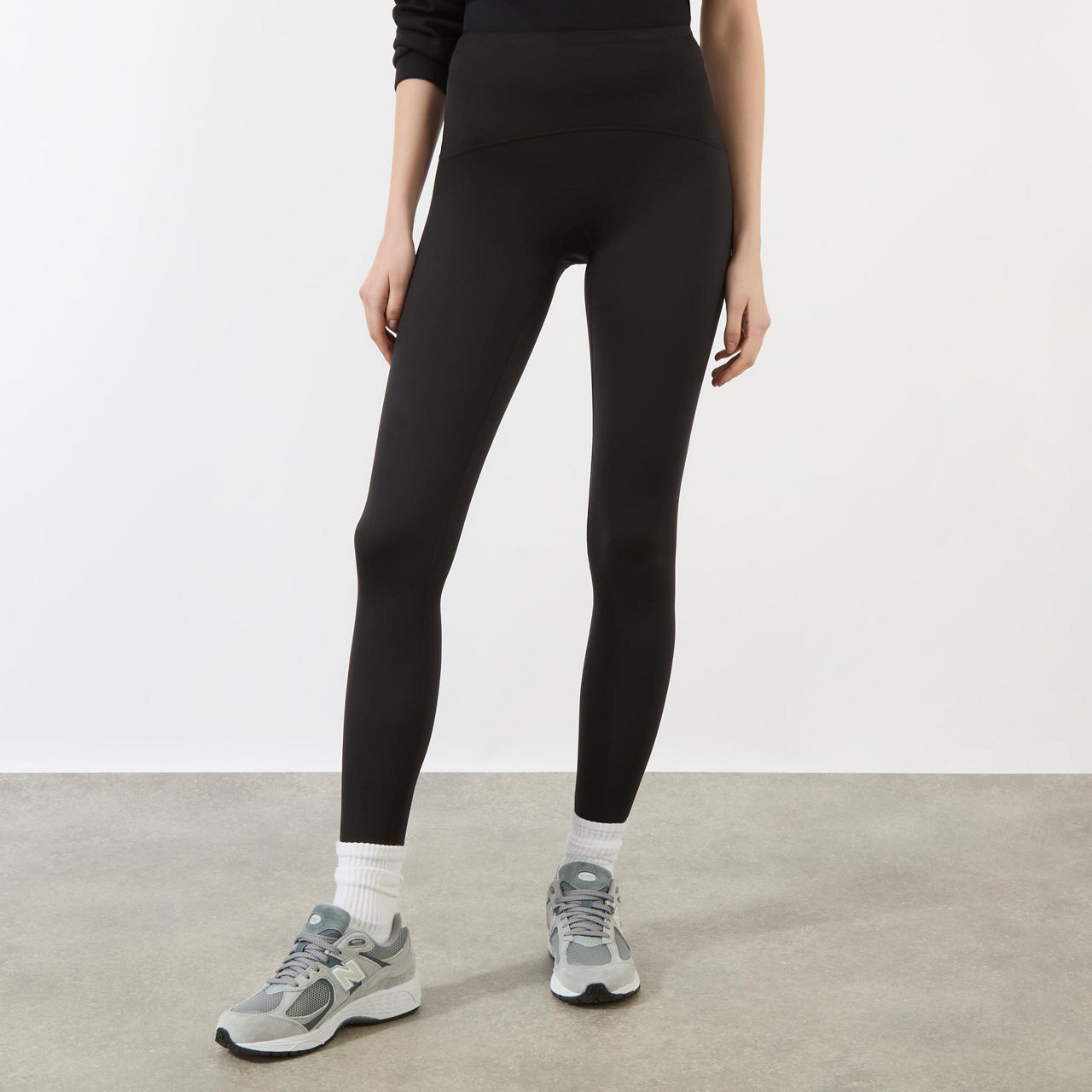 Spanx Booty Boost Active Leggings, Very Black at John Lewis & Partners