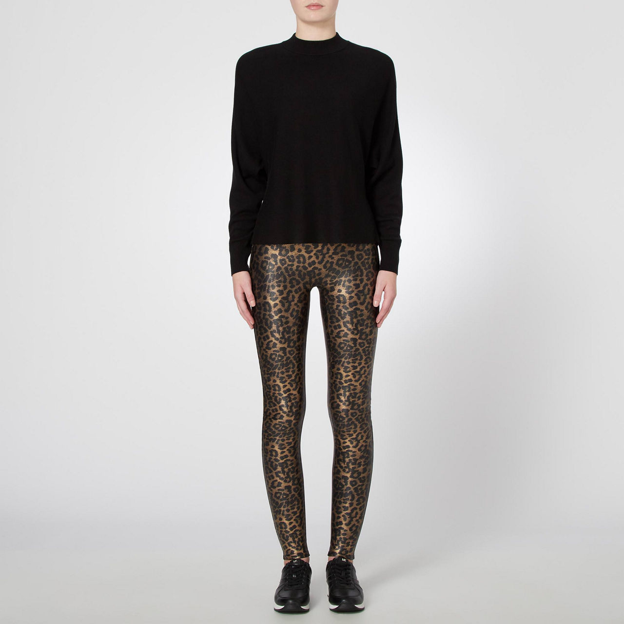 SPANX Faux Leather Leopard Leggings