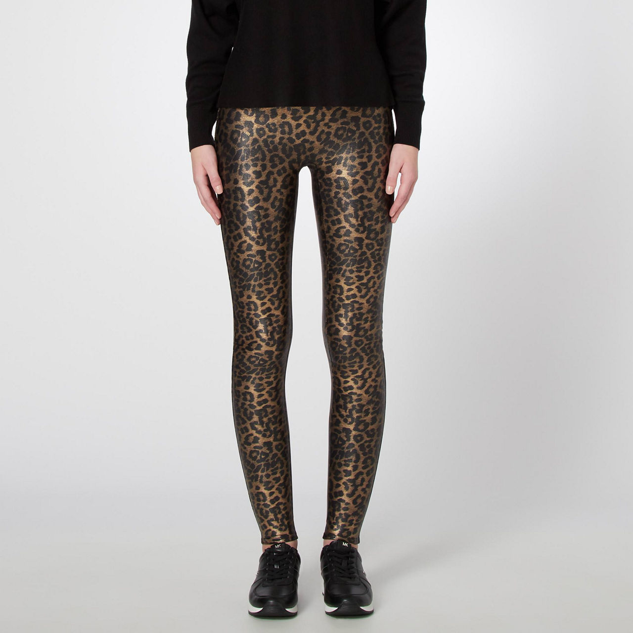 Faux leather hot sale leopard leggings