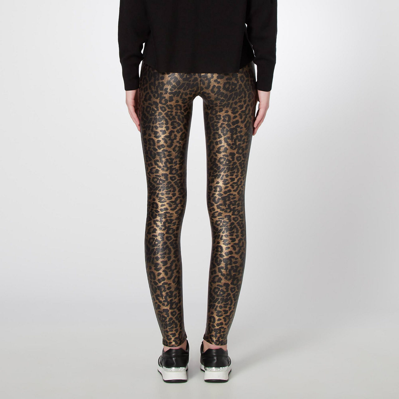 SPANX Faux Leather Leopard Leggings