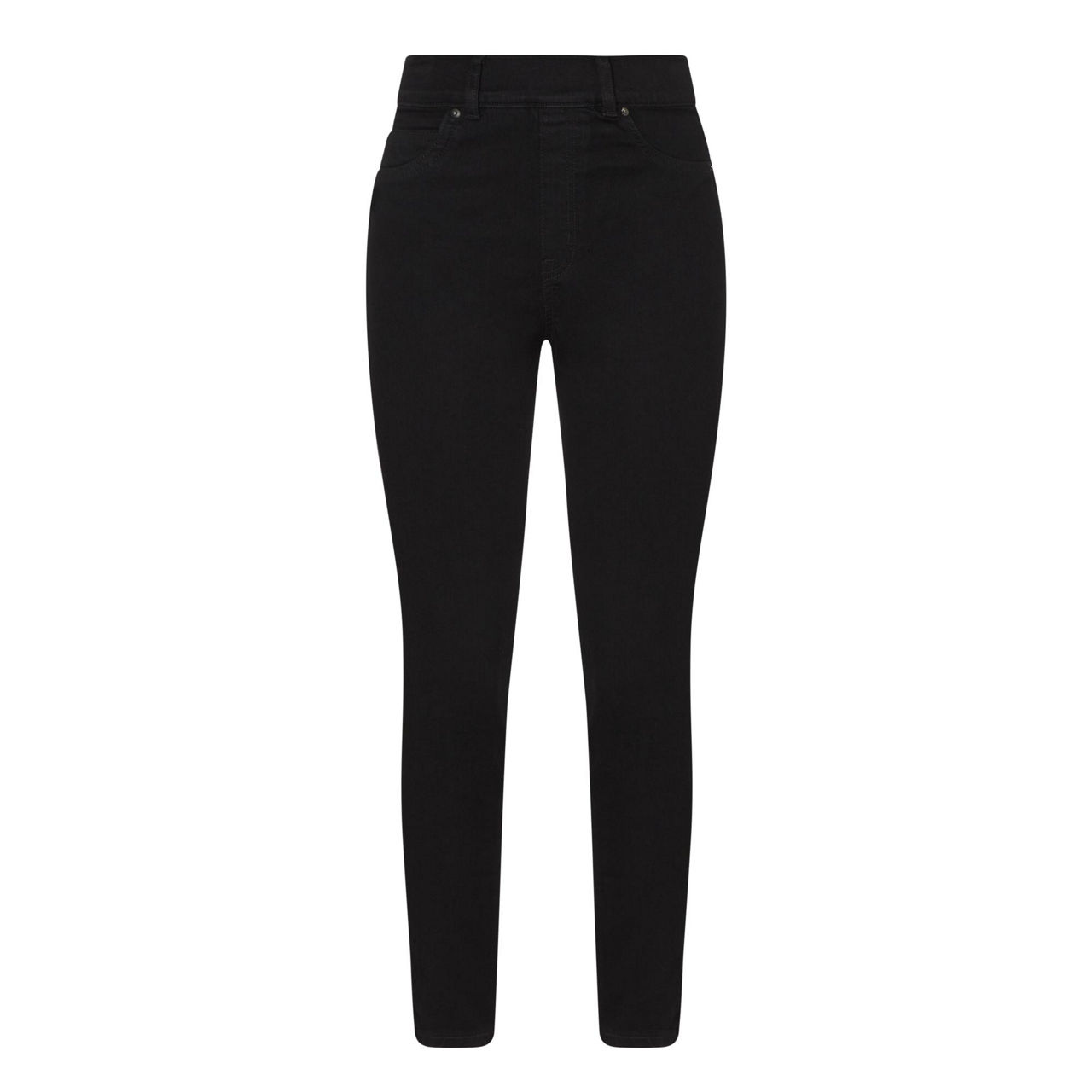 Spanx Stretch Twill Skinny Trousers, Washed Black at John Lewis & Partners