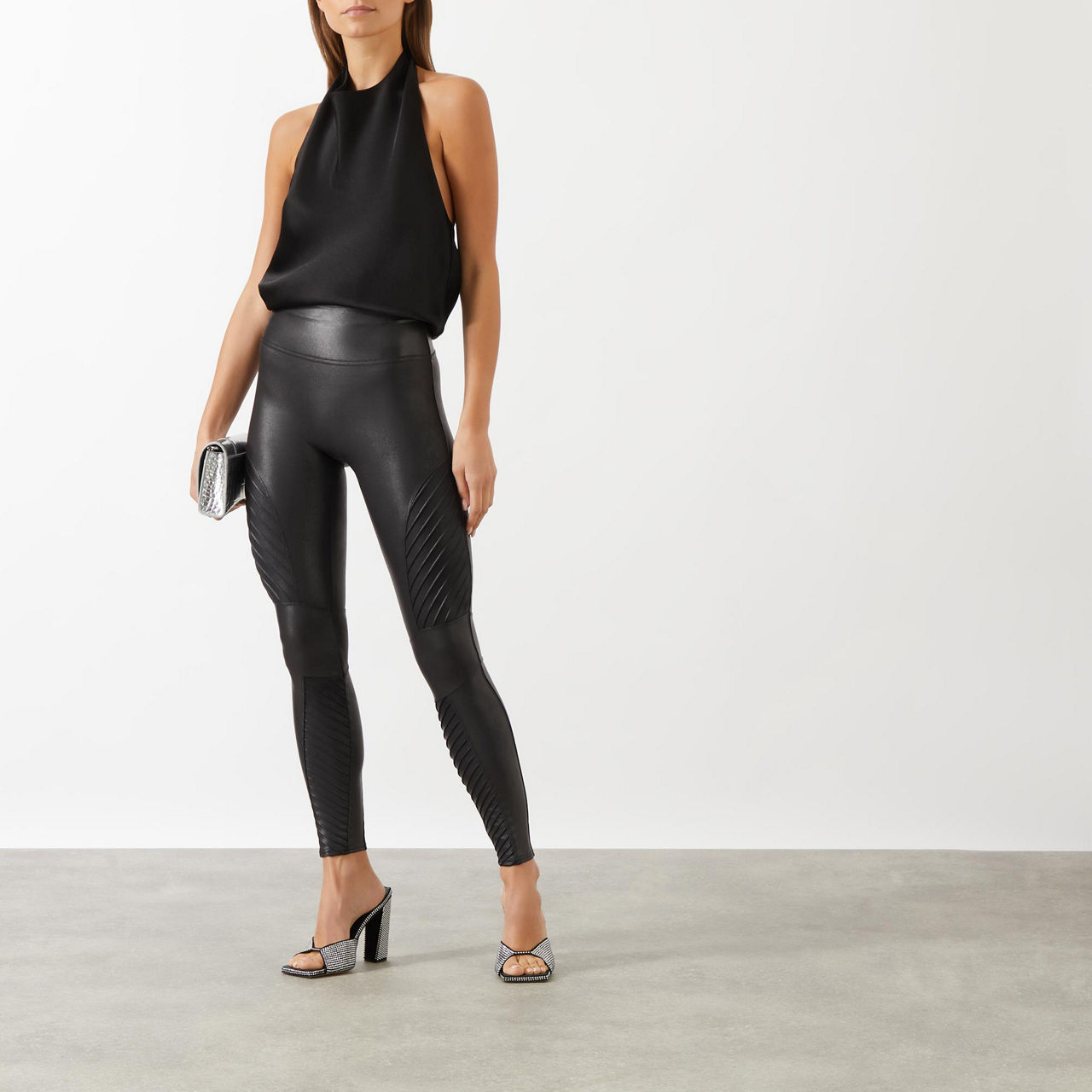 SPANX Solid Black Leggings Size S (Petite) - 65% off