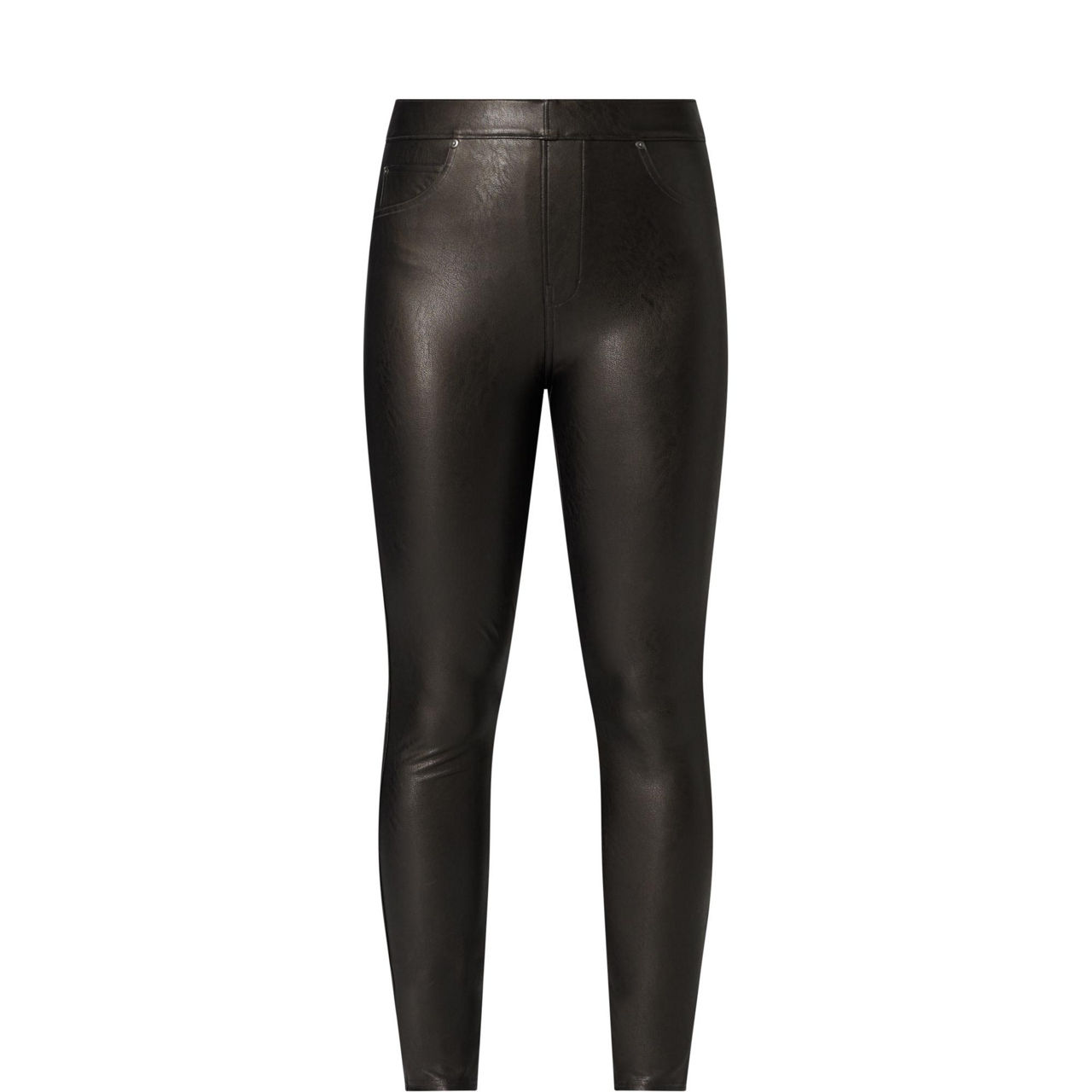NEW SPANX [ Medium ] Faux Leather Leggings in Black #5163