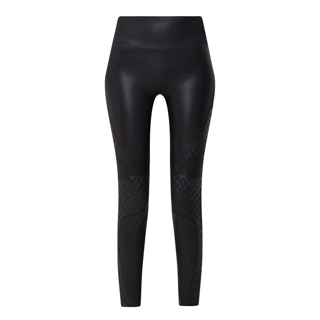 Ralph Lauren Quilted Faux Leather Panel Leggings