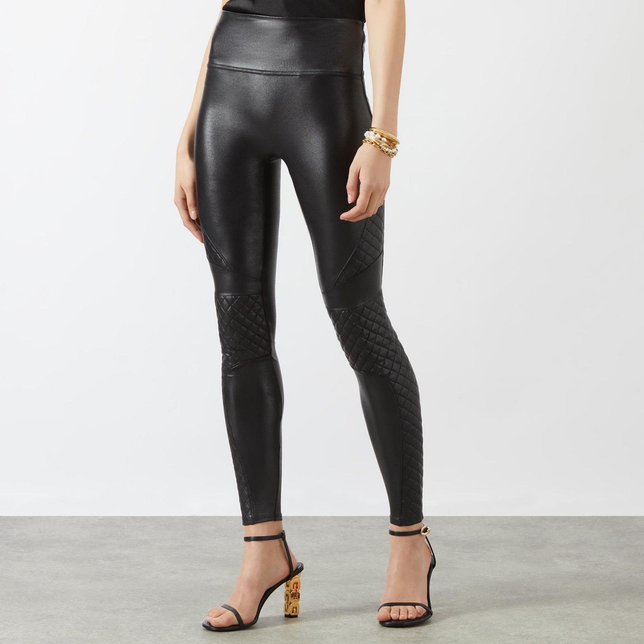 Quilted Faux Leather Leggings