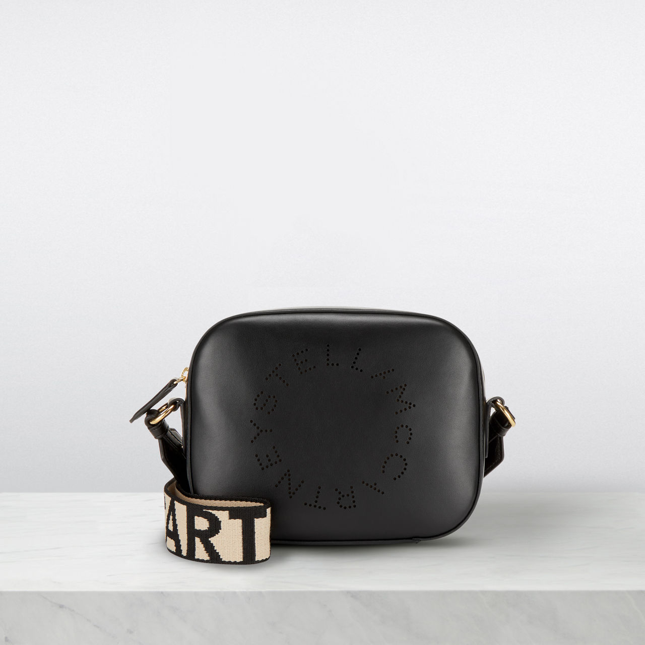 Stella McCartney Shoulder Bag With Logo in Black