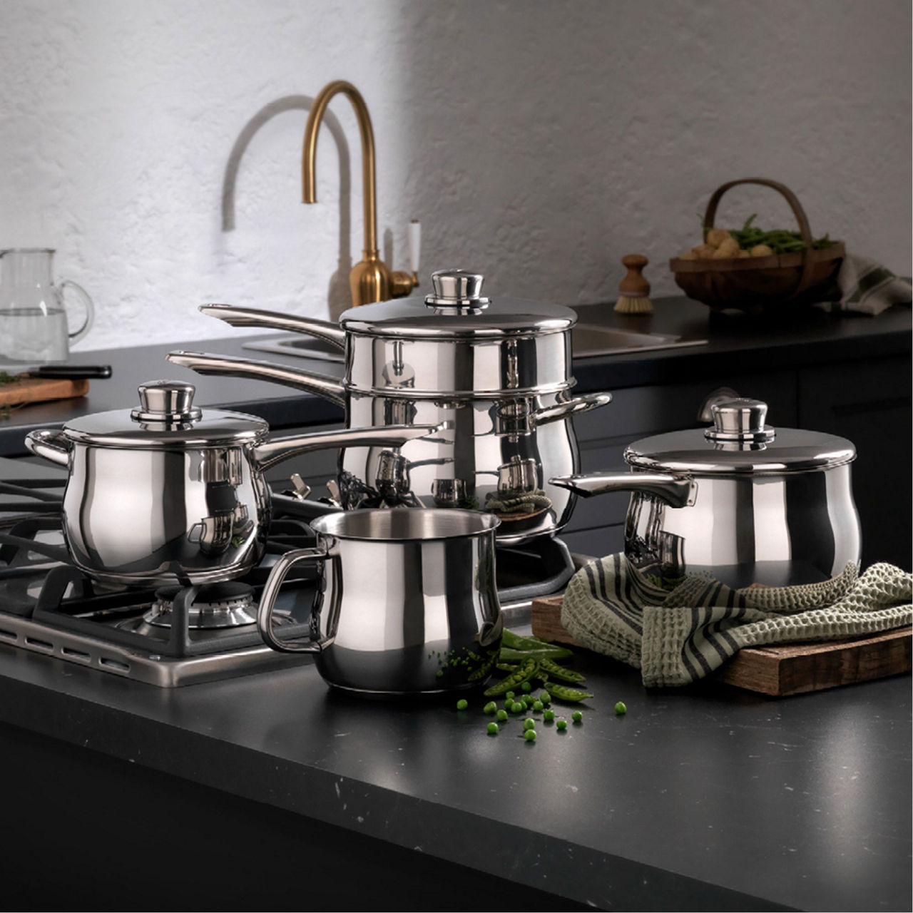 1000 FivePiece Deep Saucepan Set