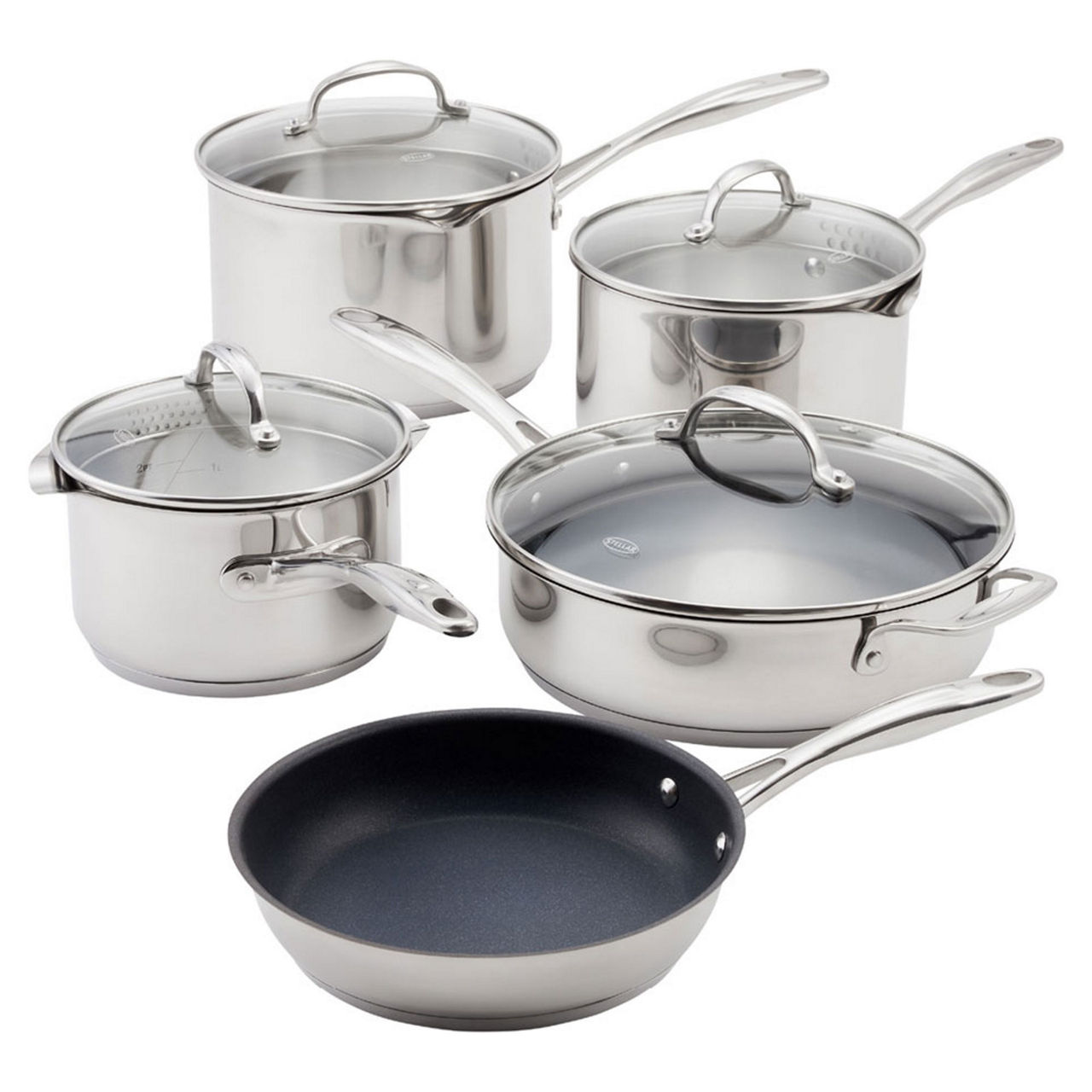 Meyer Earth Pan Saucepan Set 3 Pieces - Saucepans Recycled Aluminum Grey - 12735