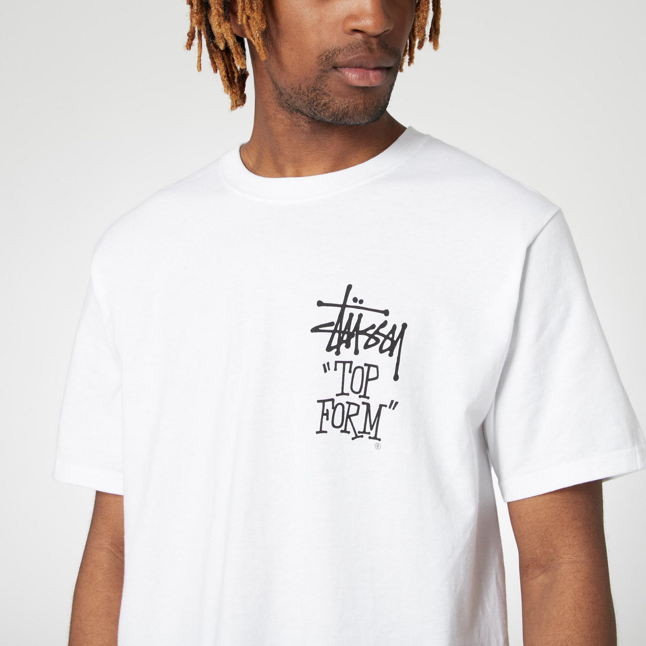 STUSSY Top Form T Shirt White