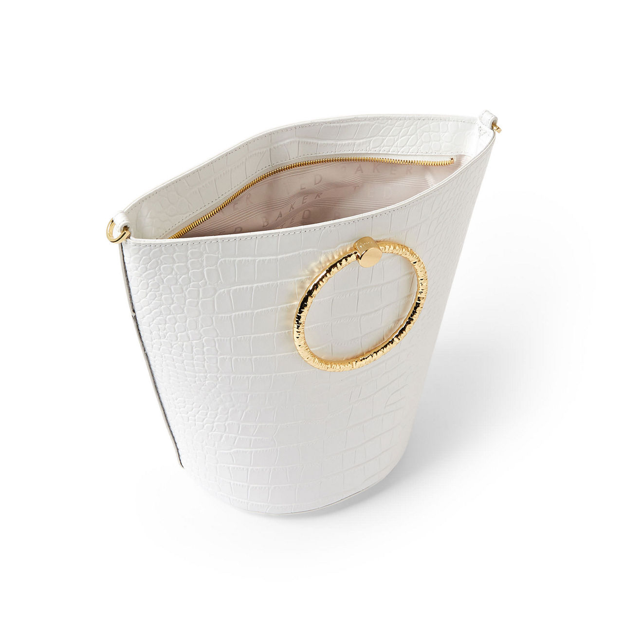 TED BAKER Maisee Exotic Circular Handle Bucket Bag