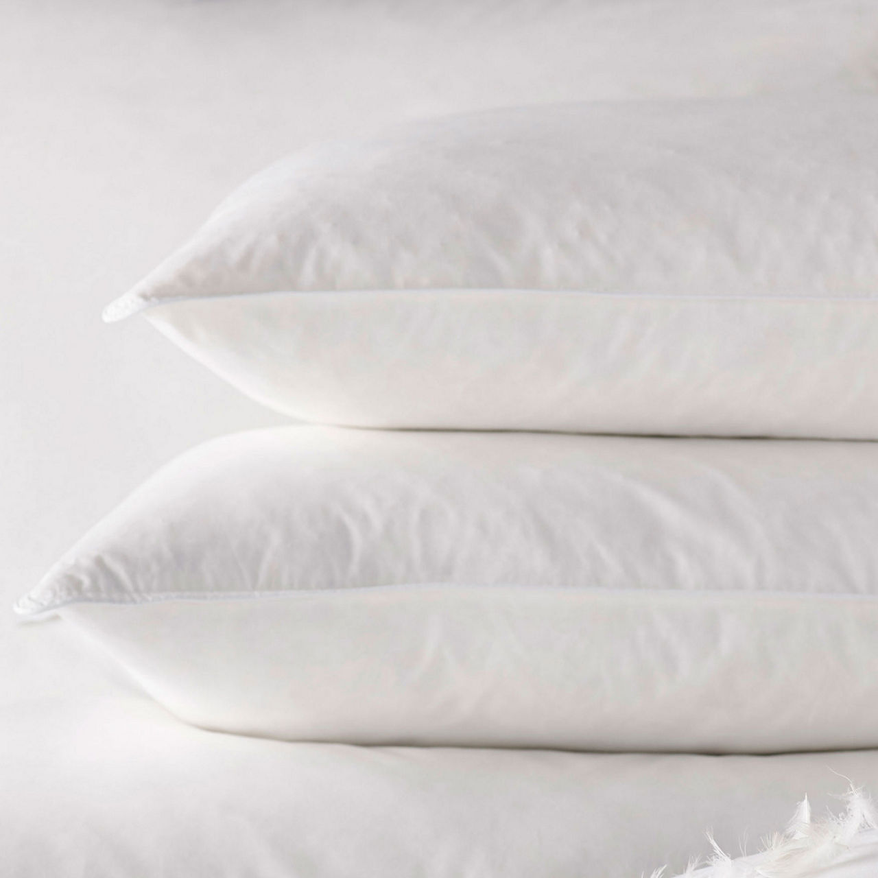 Curled feather outlet pillows