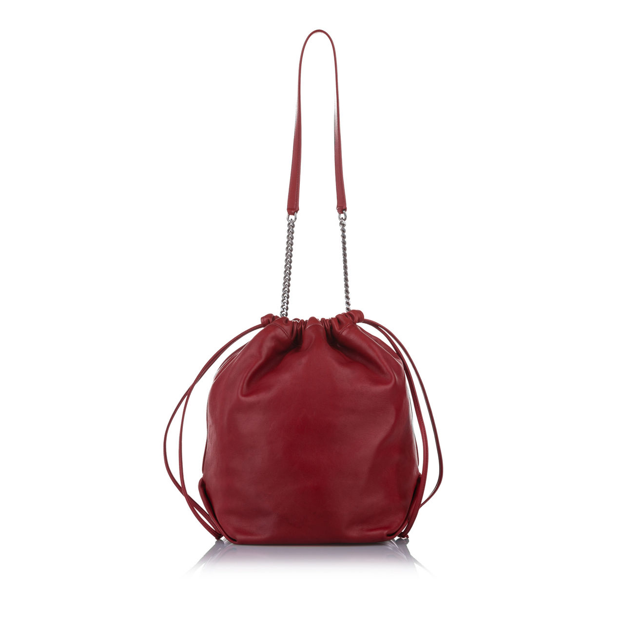 Teddy leather bucket online bag