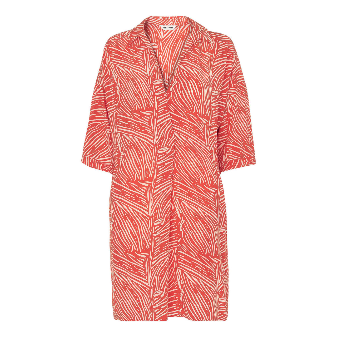 Whistles palm print shirt hot sale dress