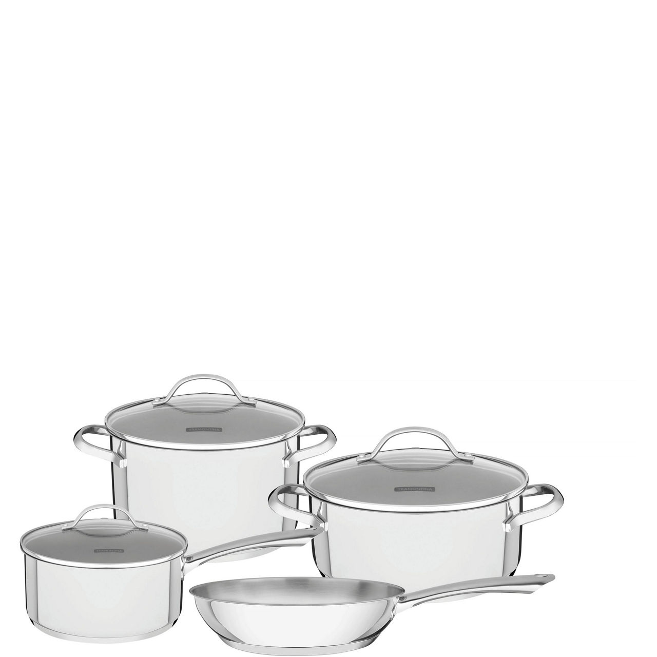 Tramontina 6 PC Stainless Steel Covered Canister Set with Measuring Scoops