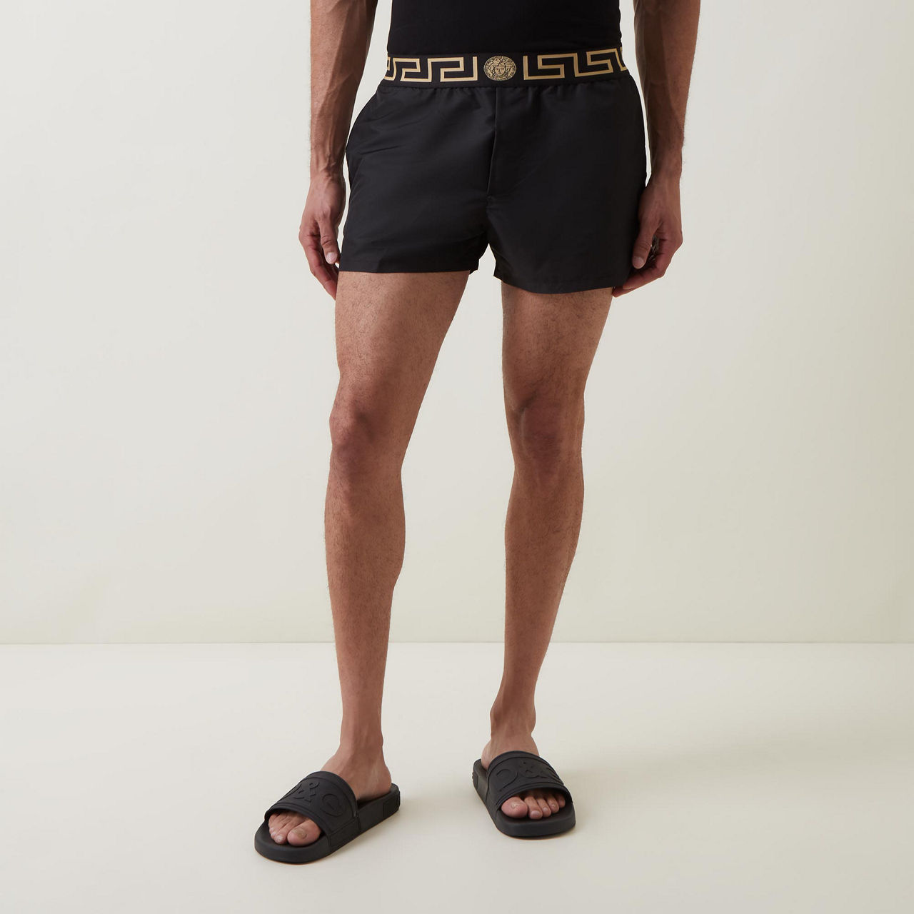 VERSACE Greca Border Swim Shorts Black