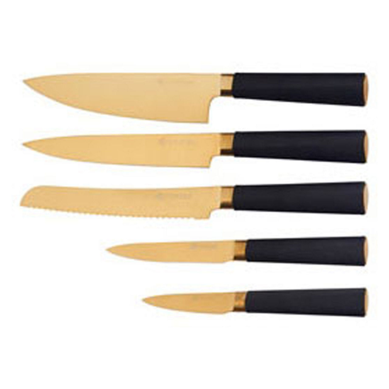 Viners Titan 6-Piece Knife Block Set - Gold