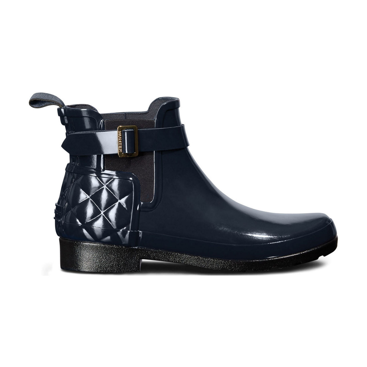 HUNTER Refined Gloss Quilt Chelsea Wellington Boot