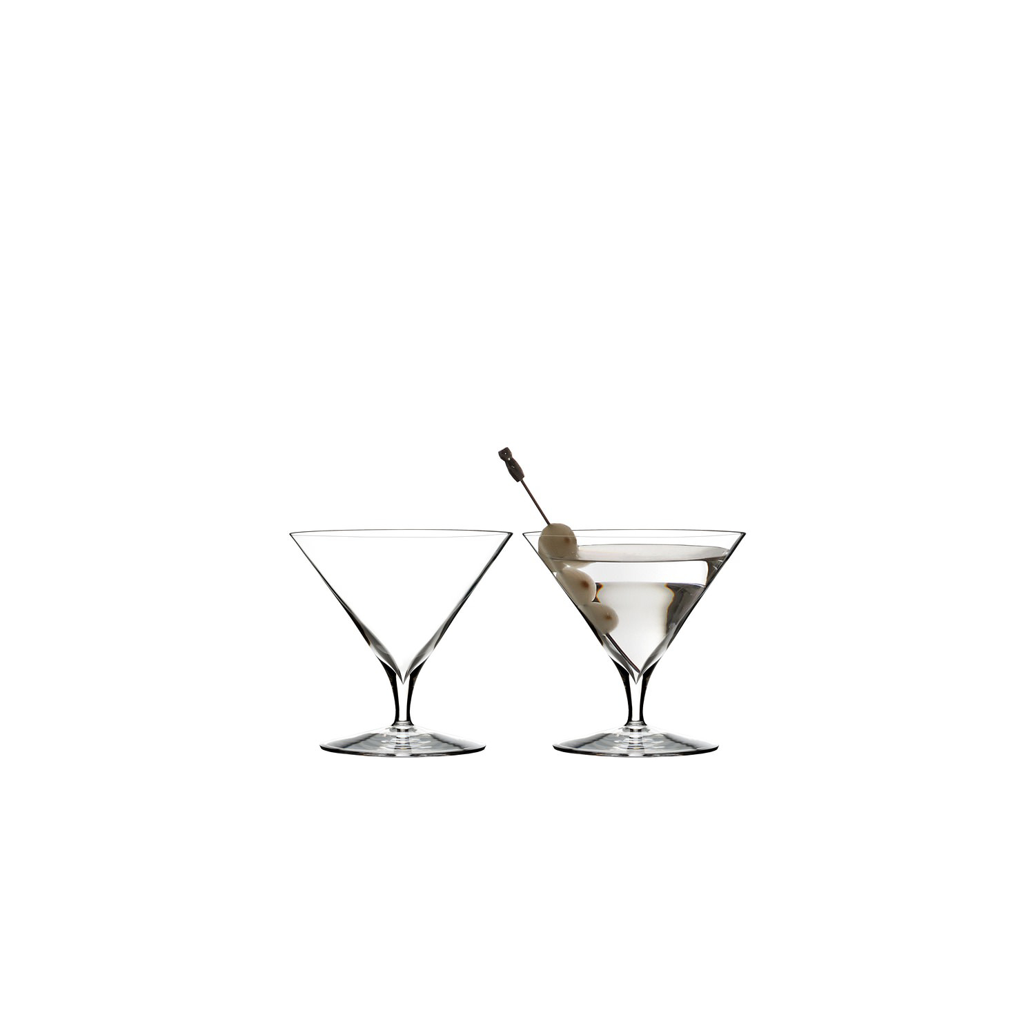 Set of 2 Elegance Martini Glasses