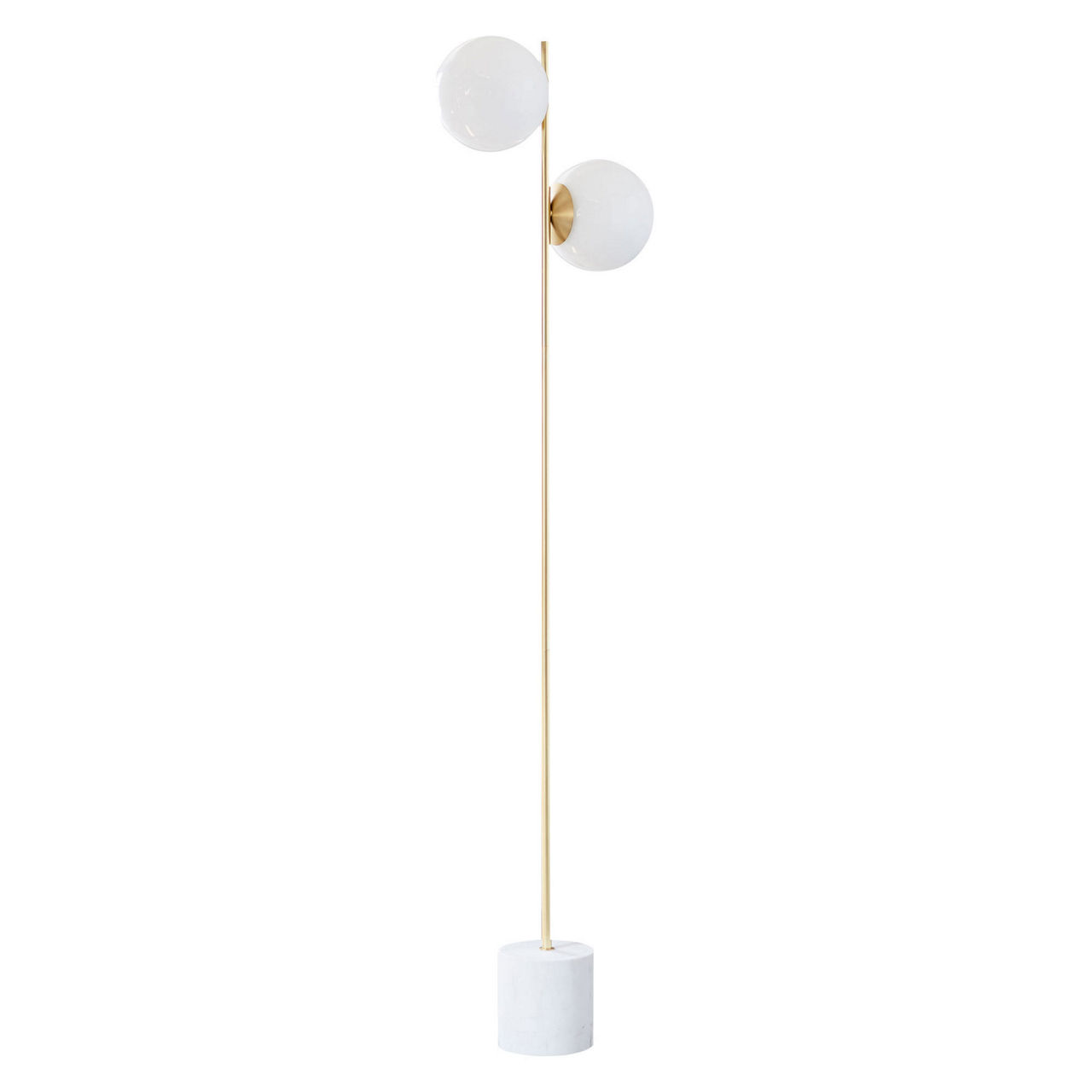 Sphere and hot sale stem floor lamp