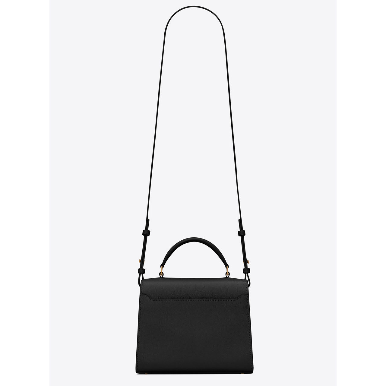 SAINT LAURENT Cassandra Monogram Embossed Leather Mini Bag