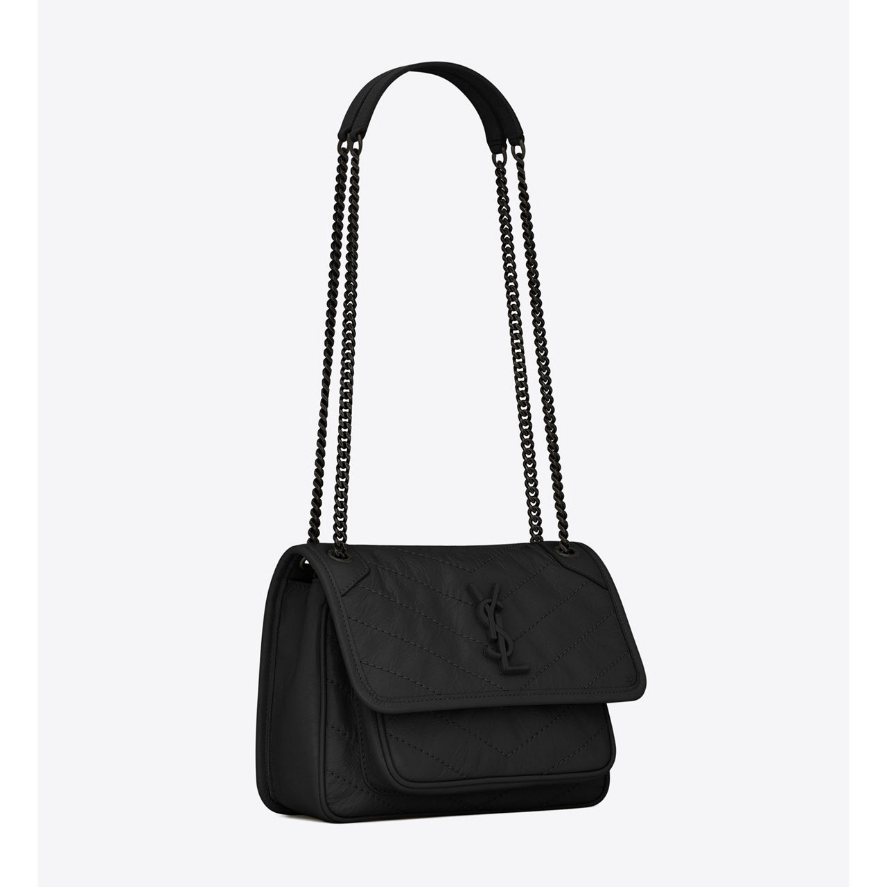 SAINT LAURENT Niki Baby Vintage Leather Chain Bag