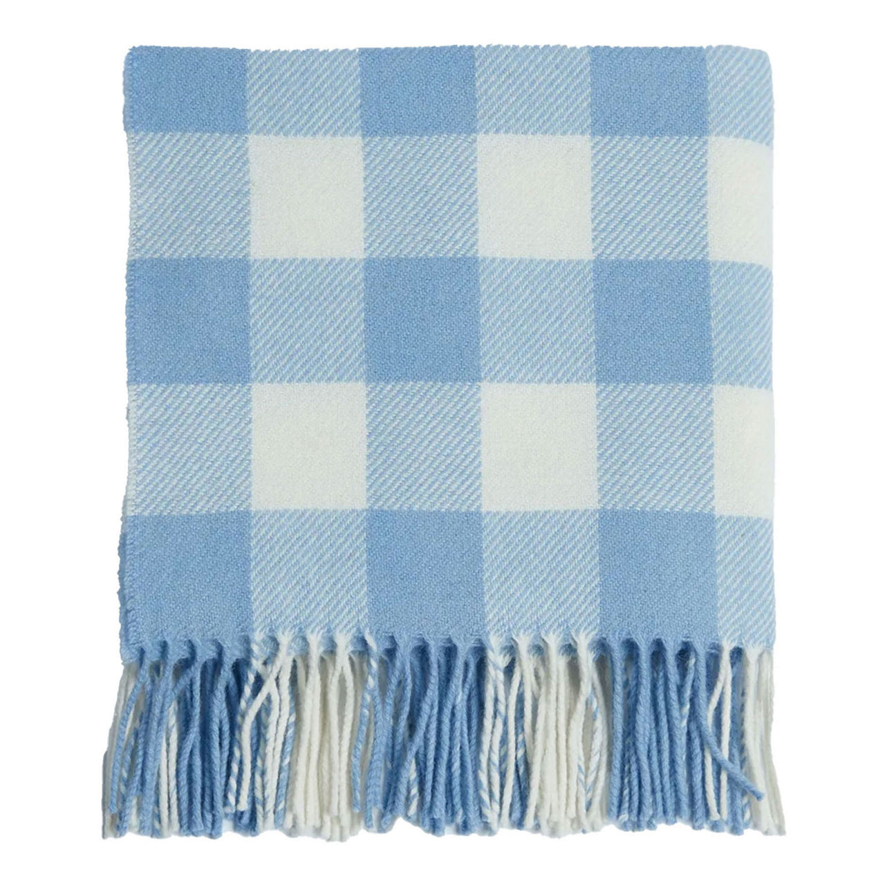 Foxford Blue Check Baby Blanket