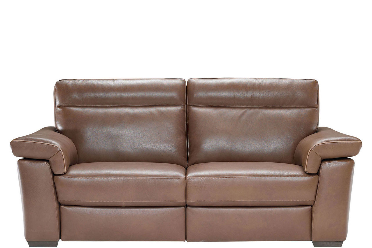 Natuzzi Editions B757 Brivido Small Leather Sofa With Two Power ...