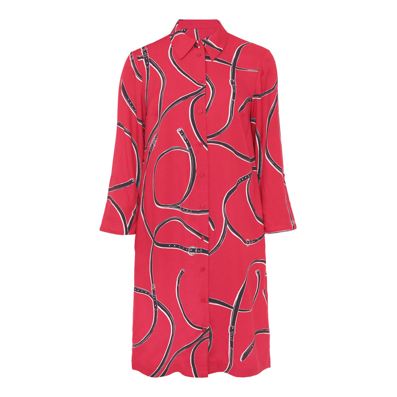 HOBBS Aubery Belt Printed Tunic Dress