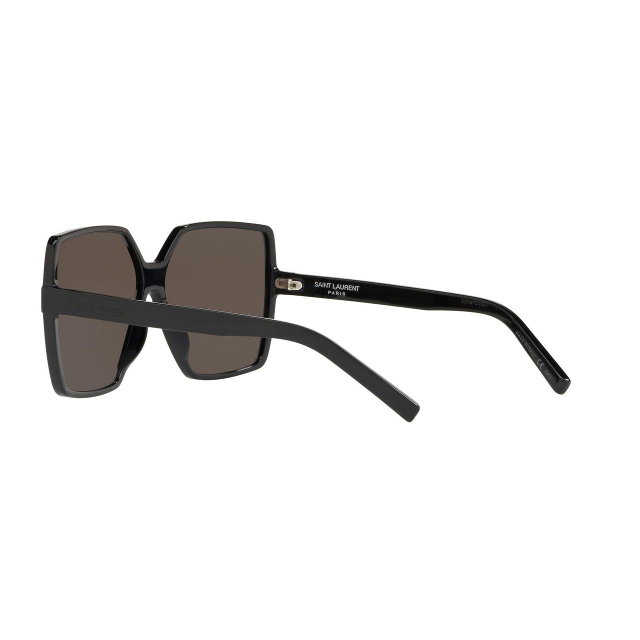 SAINT LAURENT YS000094 Square Sunglasses BLACK SHINY