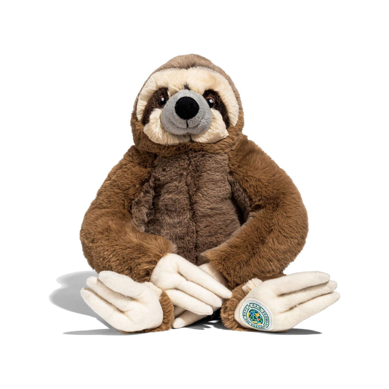 FAO SCHWARZ Sloth Teddy Bear 10 Inch