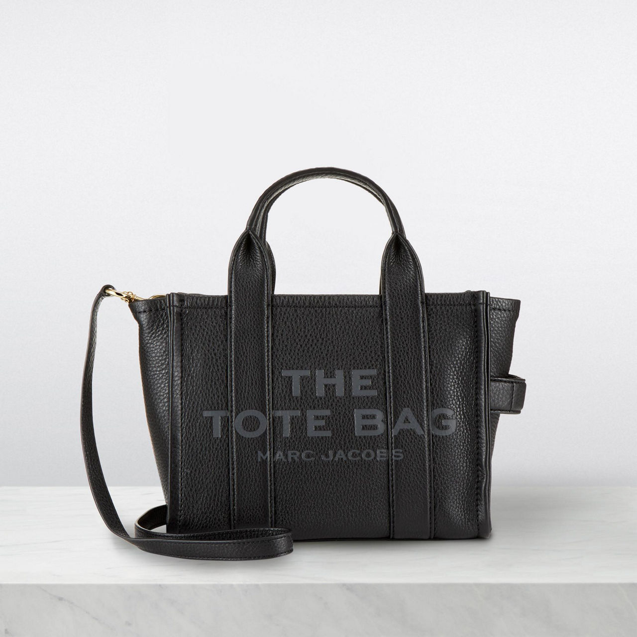 MARC JACOBS The Leather Small Tote Bag Black