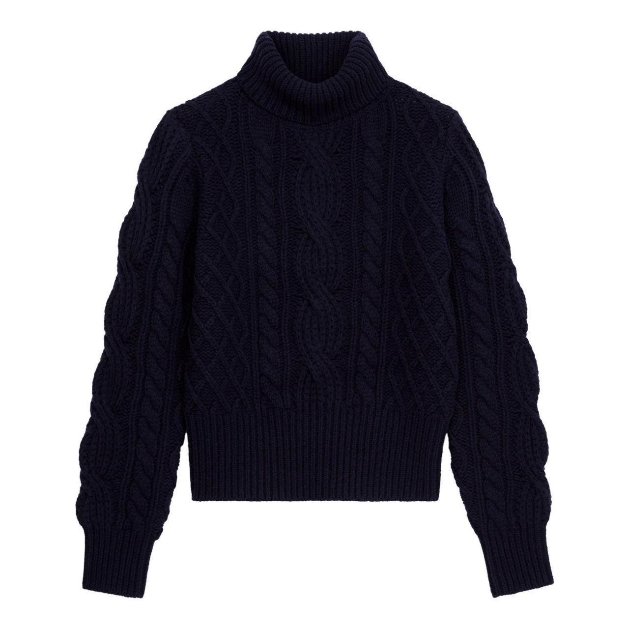 PrettyGuide Women's Long Sweater Turtleneck Cable Knit Tunic