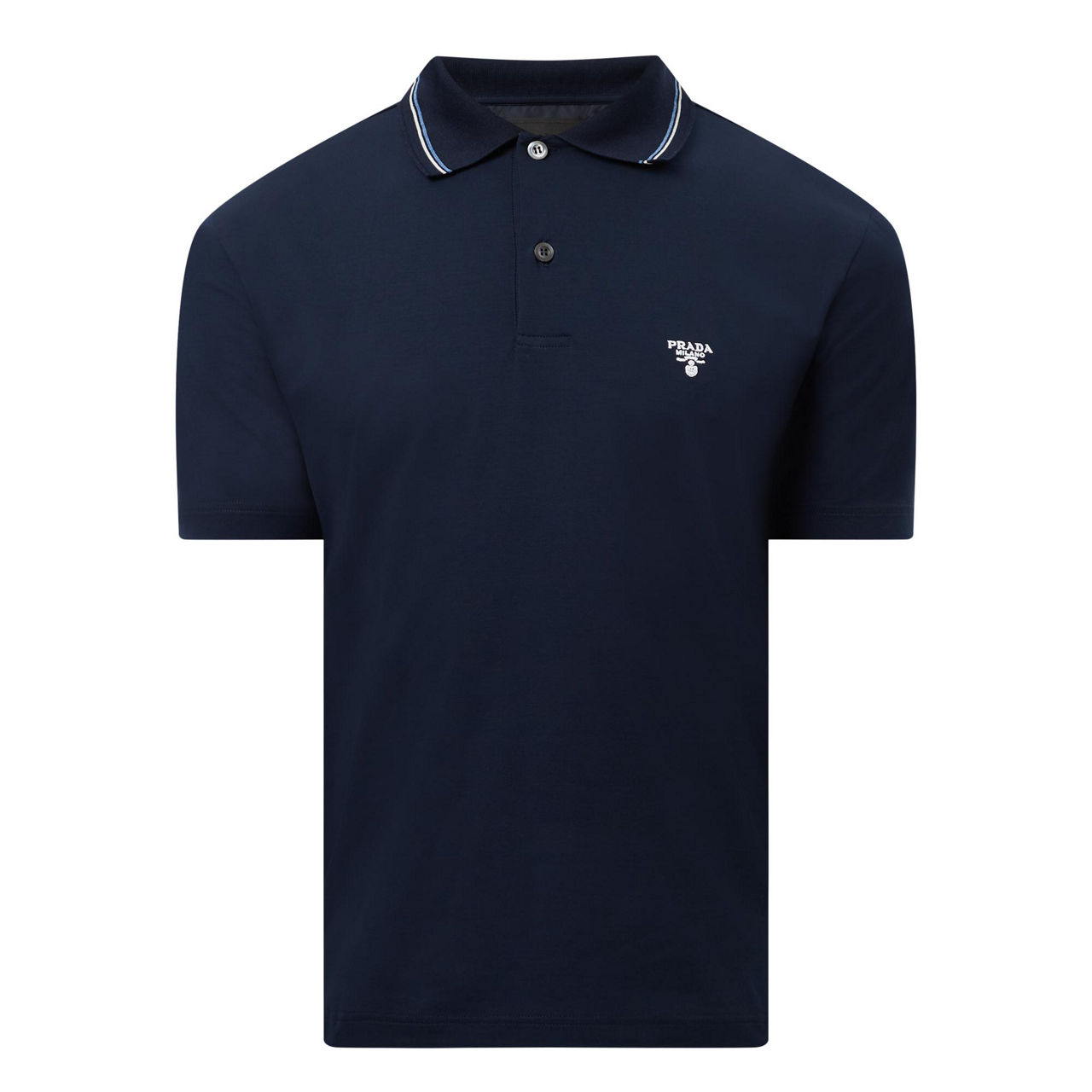 PRADA Contrast Trim Polo Shirt