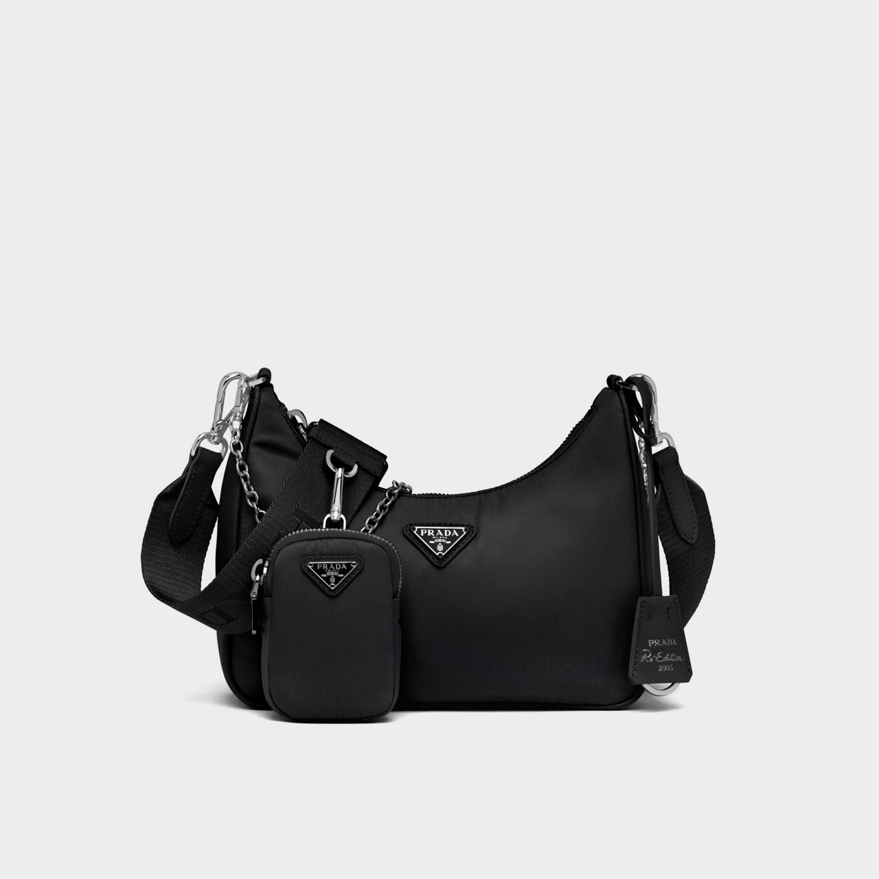 Nylon Crossbody Bag in Black - Prada