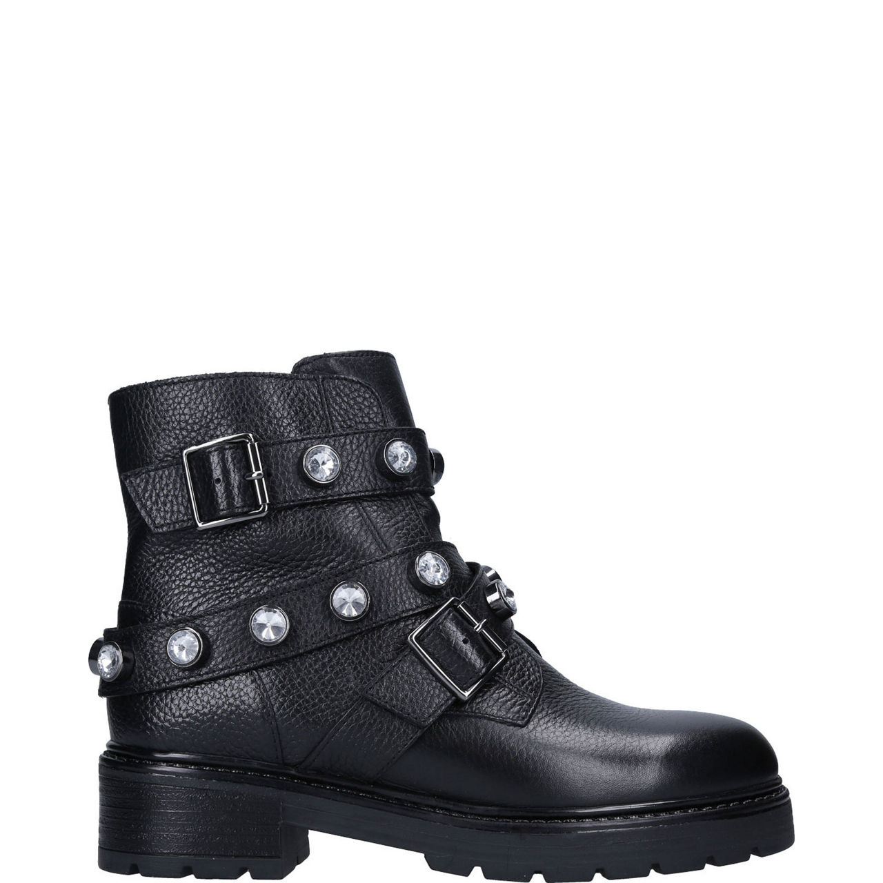 Kurt geiger denny black croc effect black ankle boots with buckle detail on sale