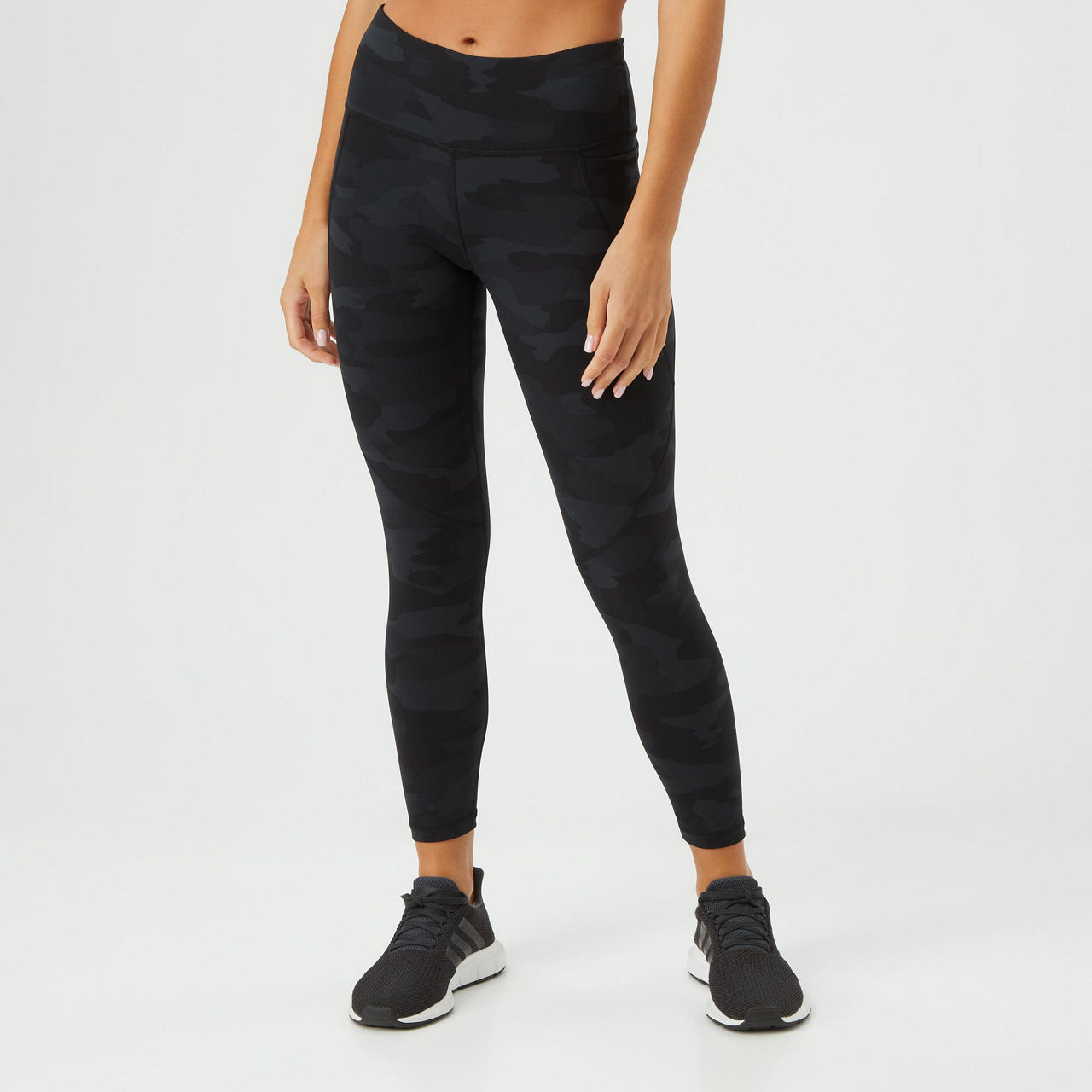 SWEATY BETTY Power Abstract-Print Stretch-Woven Leggings in Black
