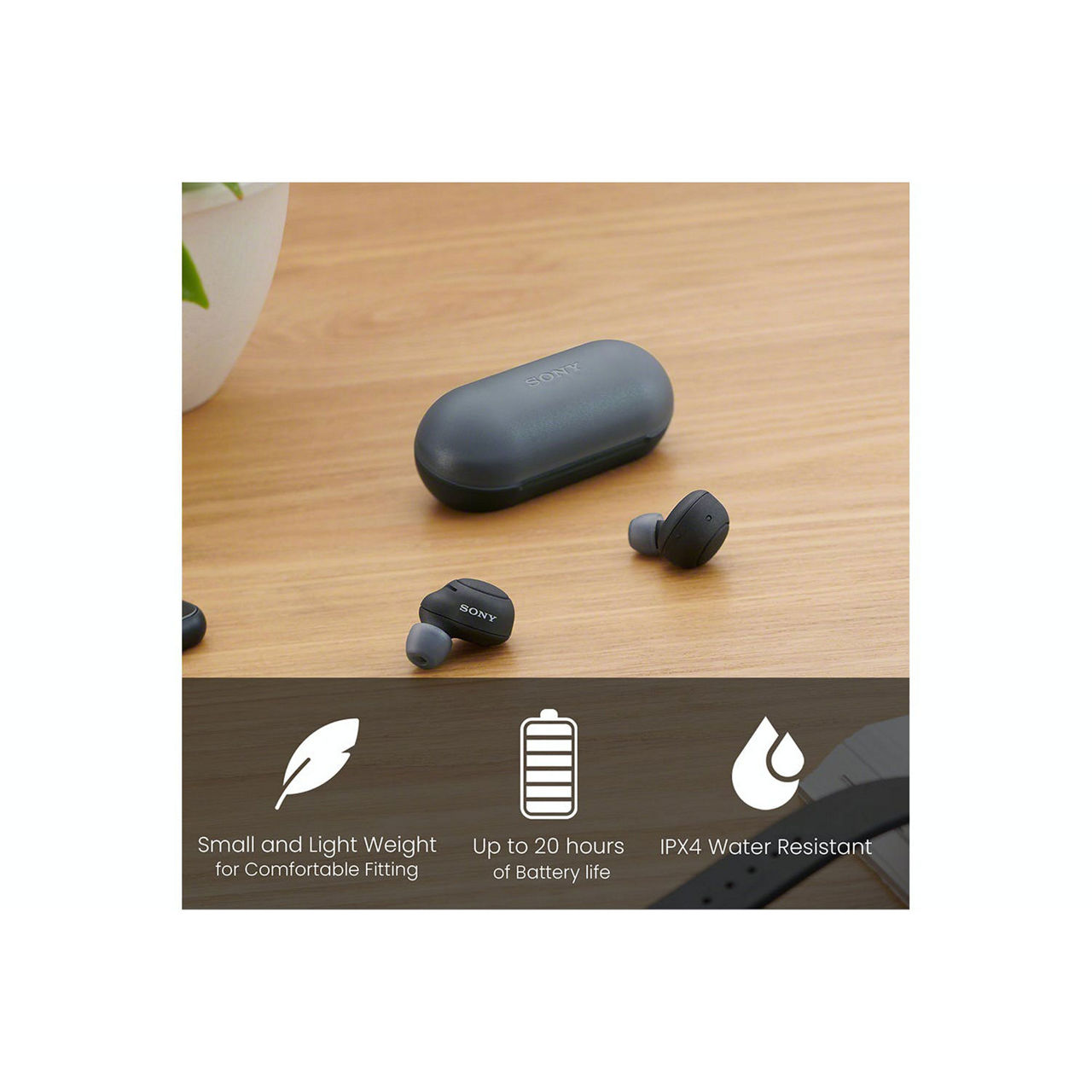 SONY WFC500 True Wireless Buds Black