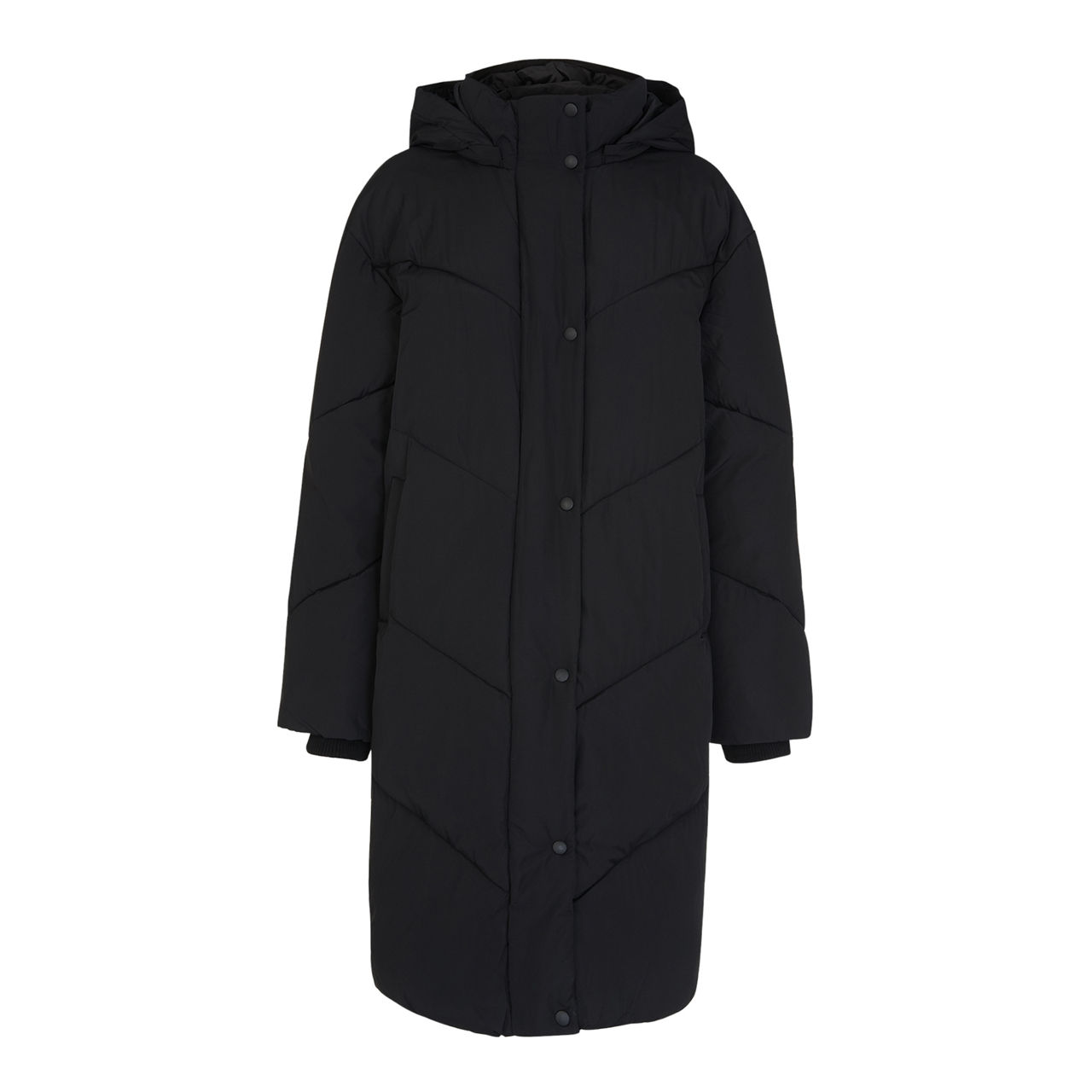 tessa hooded longline puffer