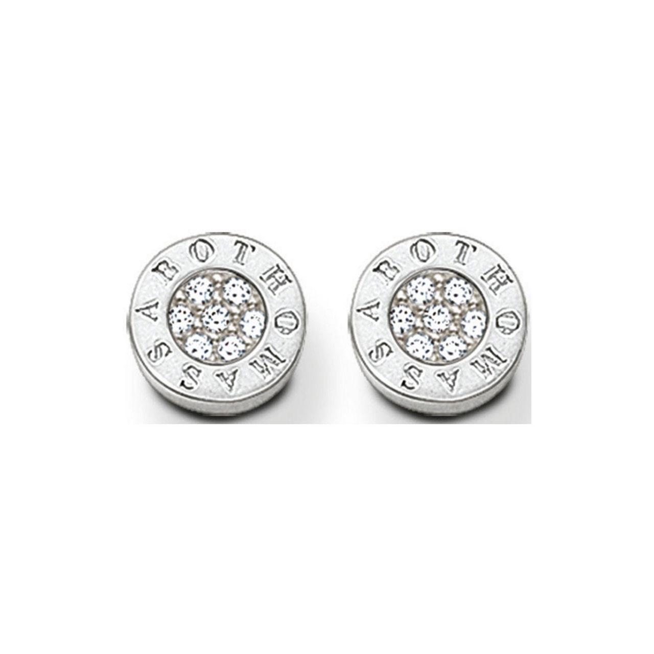 THOMAS SABO Ear Studs Classic Pave White silver coloured
