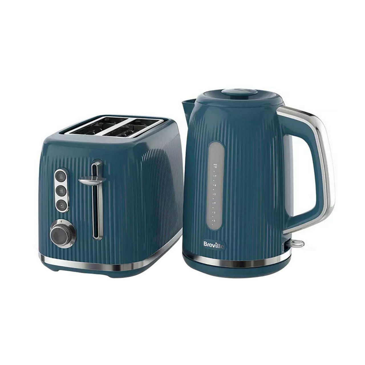 Breville Bold Kettle and Toaster Set Grey Kettle & 2 Slice Toaster New