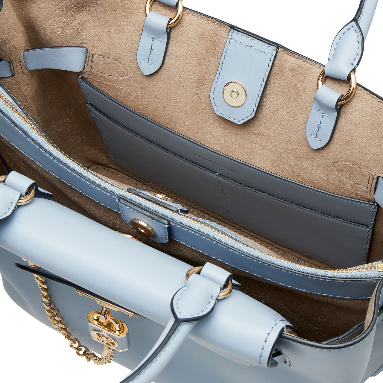 MICHAEL MICHAEL KORS Hamilton Legacy Satchel Pale Blue