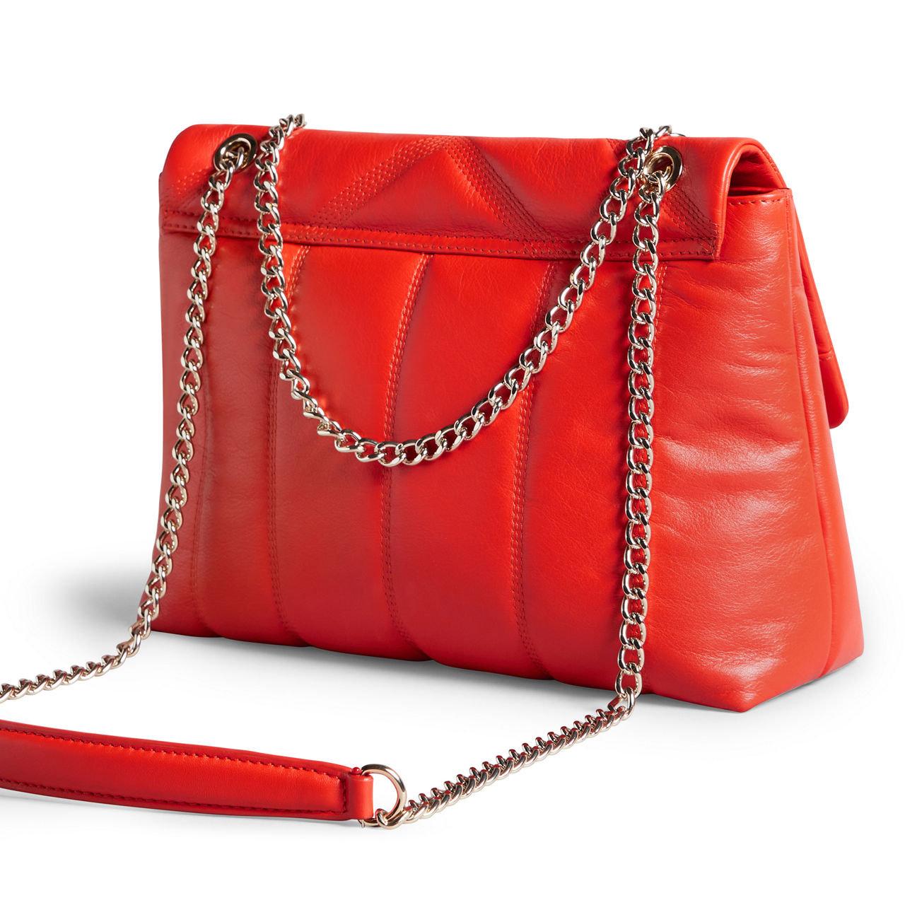 Ayahlin Leather Puffer Quilted Crossbody Bag