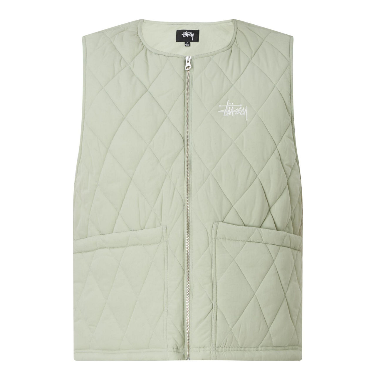 STUSSY ベタつく DIAMOND QUILTED VEST