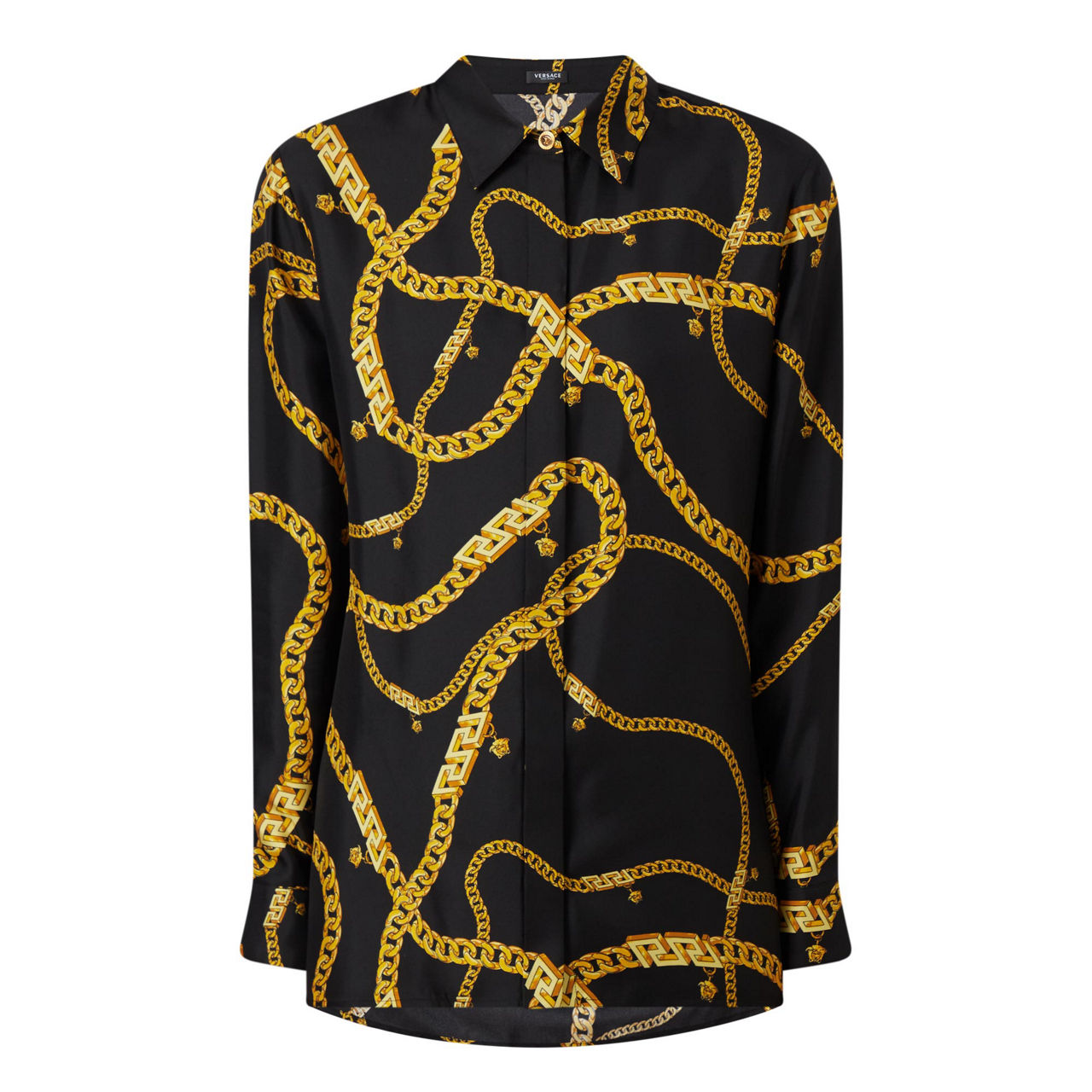 Black & Gold Chain Print Shirt