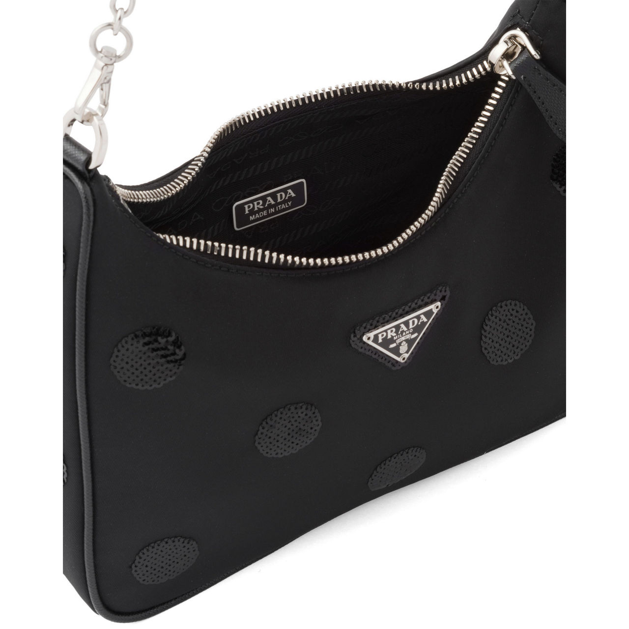 Re-Edition 2005 Re-Nylon Polka-dot Bag in Black – THE MODAOLOGY