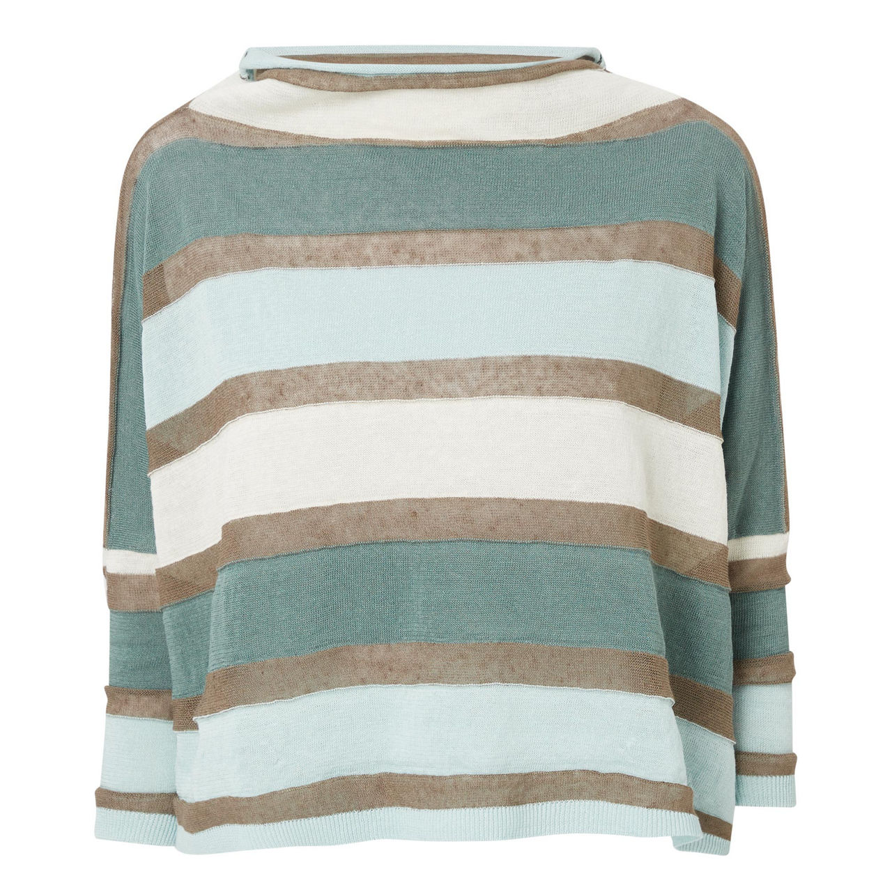 Mock neck 2024 striped sweater