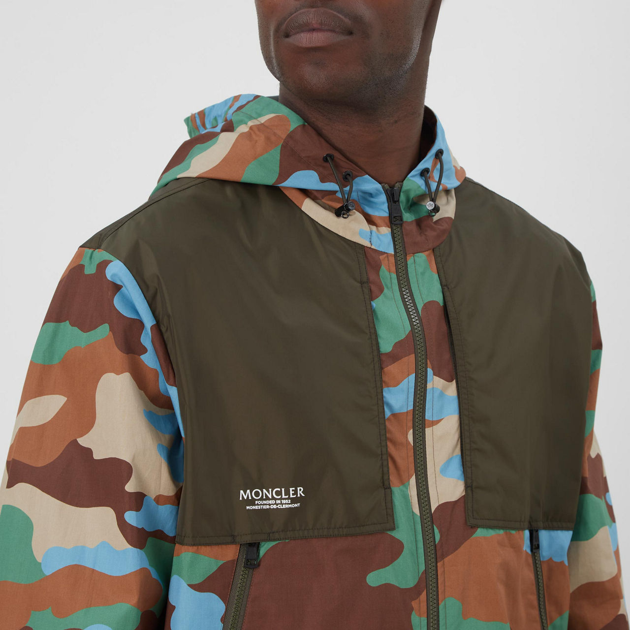 Moncler shop camo windbreaker