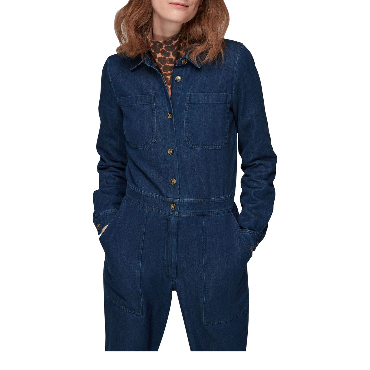 Denim Gabby Denim Jumpsuit, WHISTLES